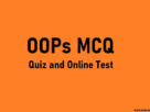 OOPs MCQ